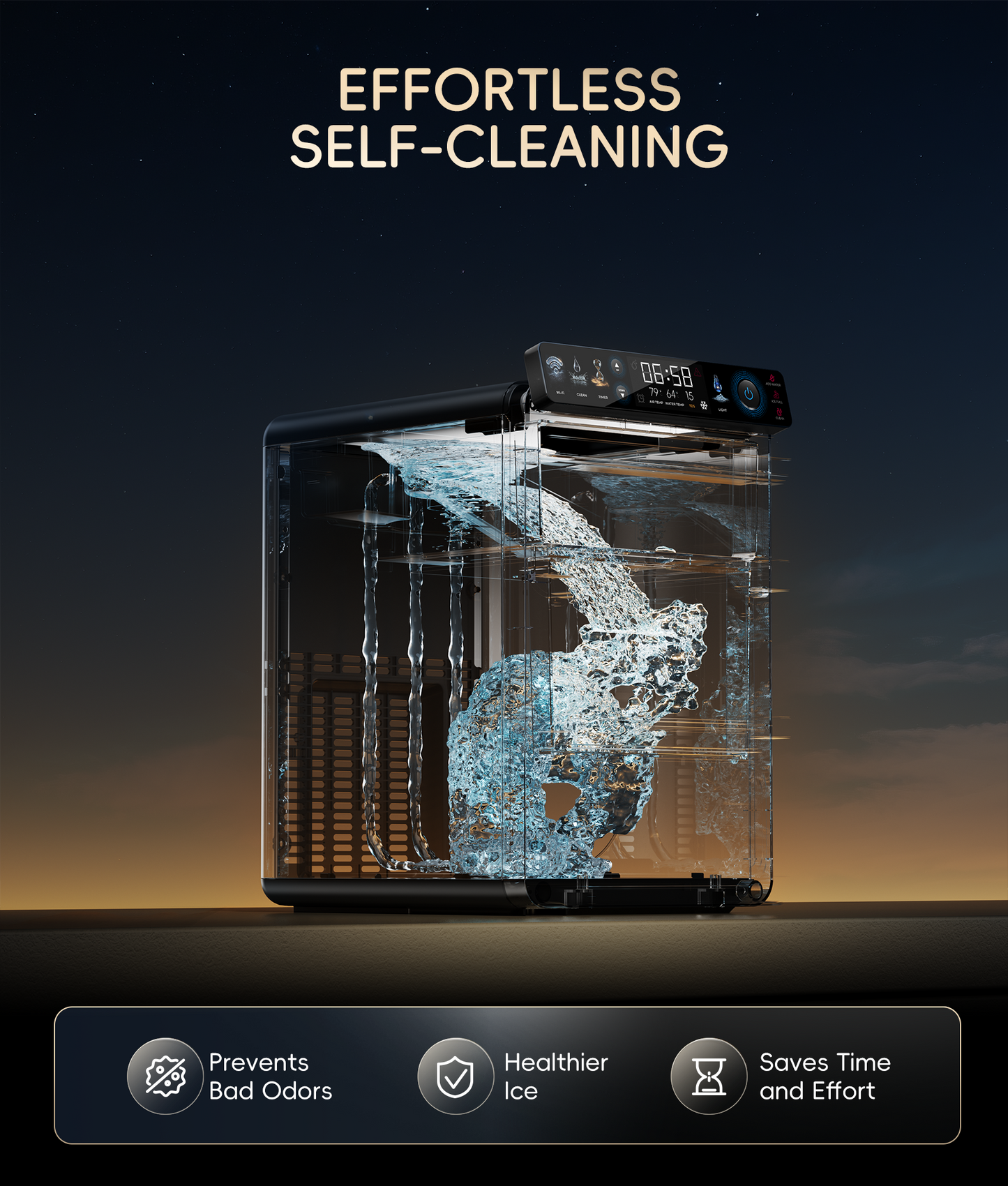 Ecozy Chillio Nugget Ice Maker Countertop IM-NS451B