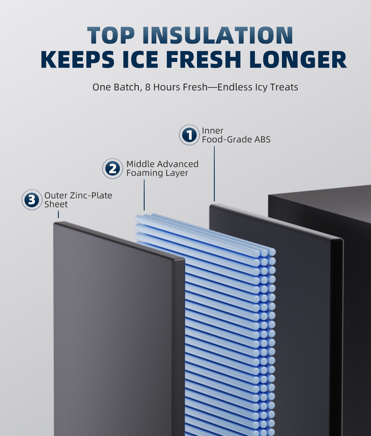 Ecozy Chillio 15" Under Counter Ice Maker Machine IM-SB801A