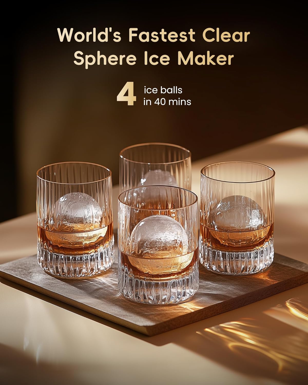 Ecozy Chillio 2" Clear Ice Ball Maker IM-BM401A