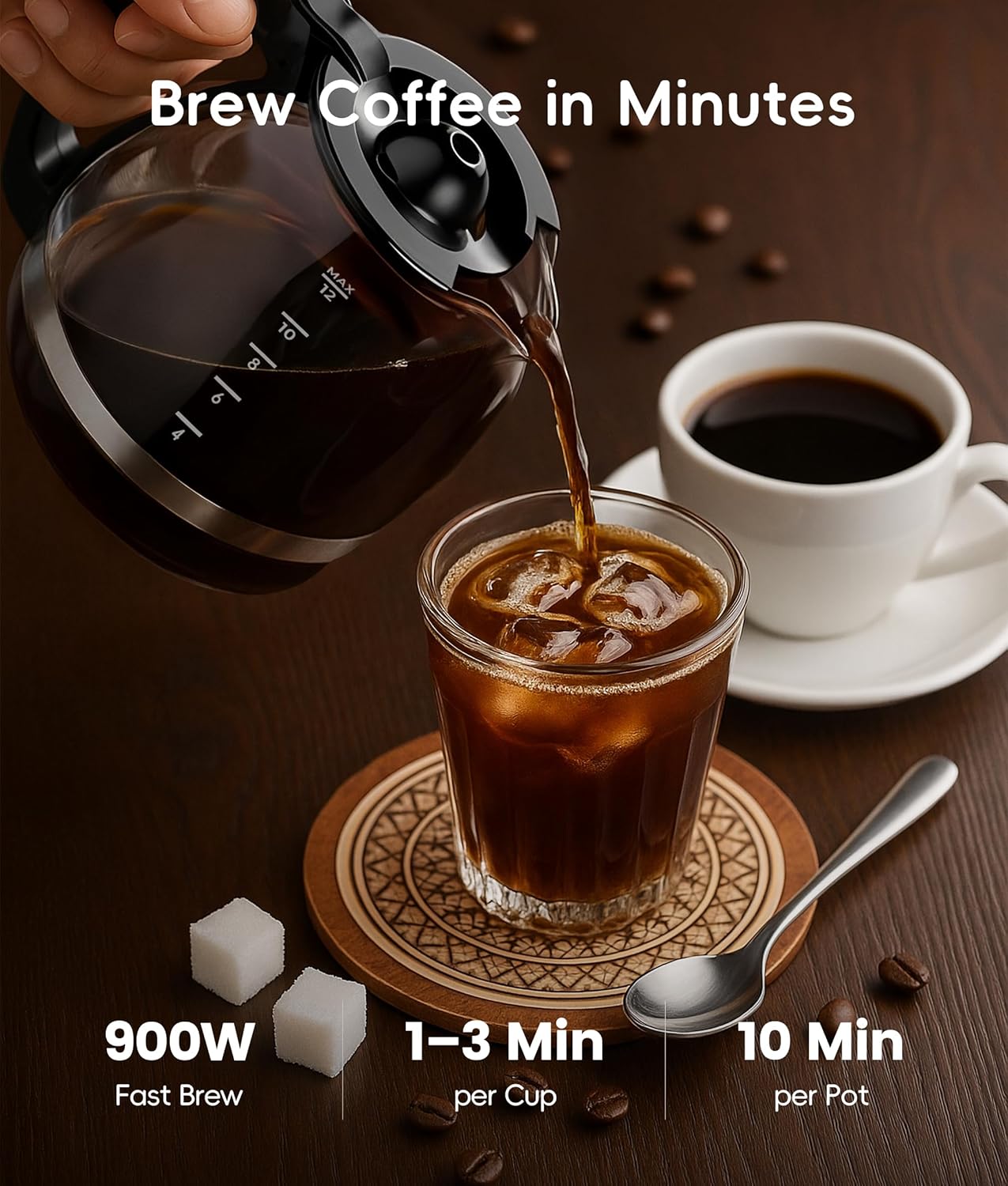 Ecozy Chillio 12-Cup Programmable Coffee Maker CM-DM122A