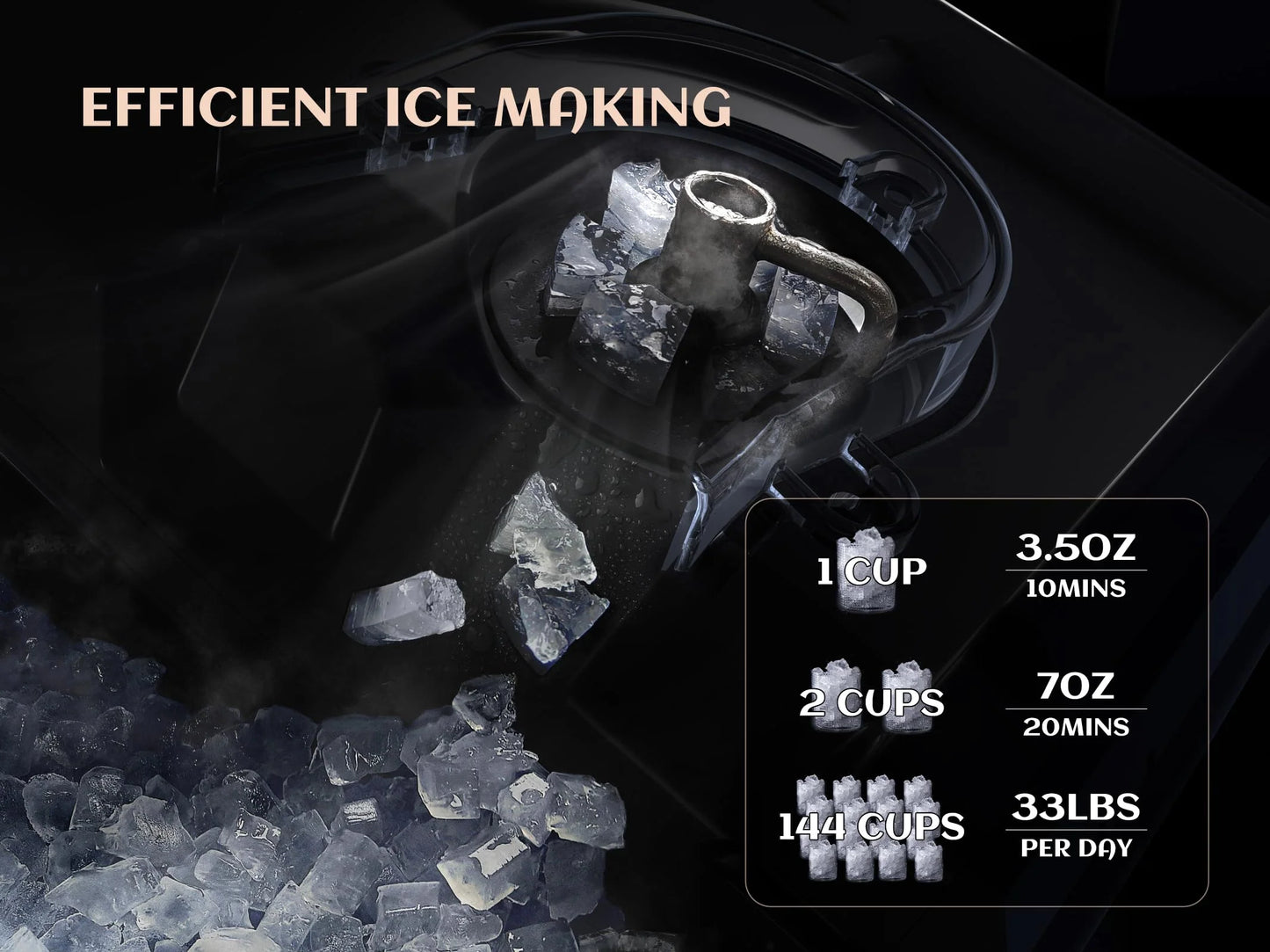 Ecozy Chillio Nugget Ice Maker Countertop Mistalo IM-NS280C