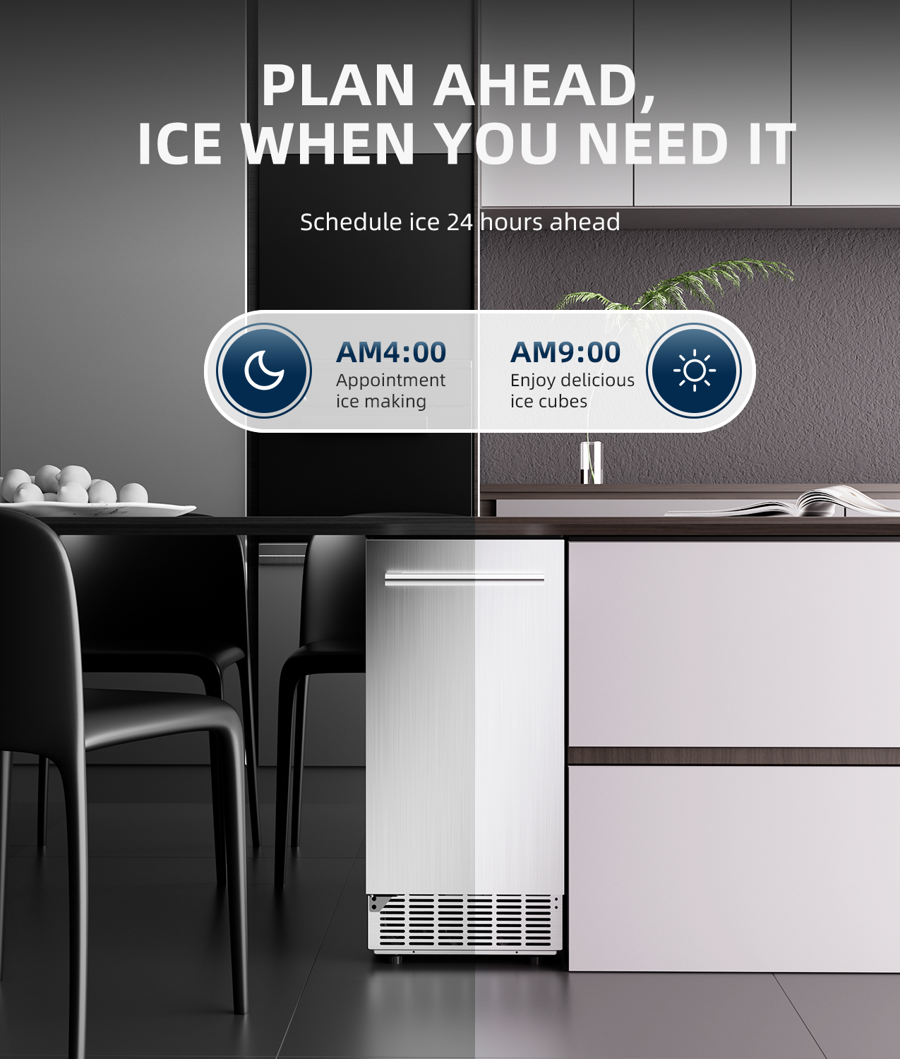 Ecozy Chillio 15" Under Counter Ice Maker Machine IM-SB801A