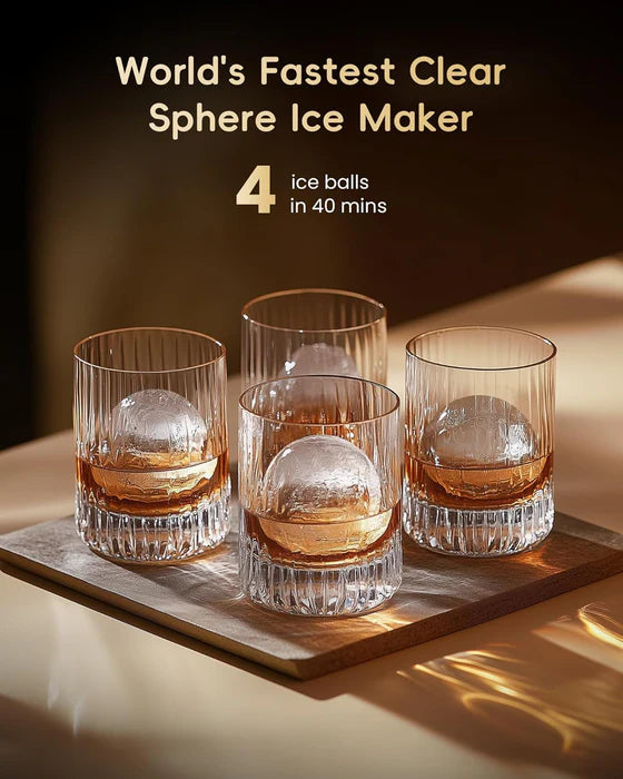 Ecozy Chillio 2" Clear Ice Ball Maker Vaultico Max IM-BM401C