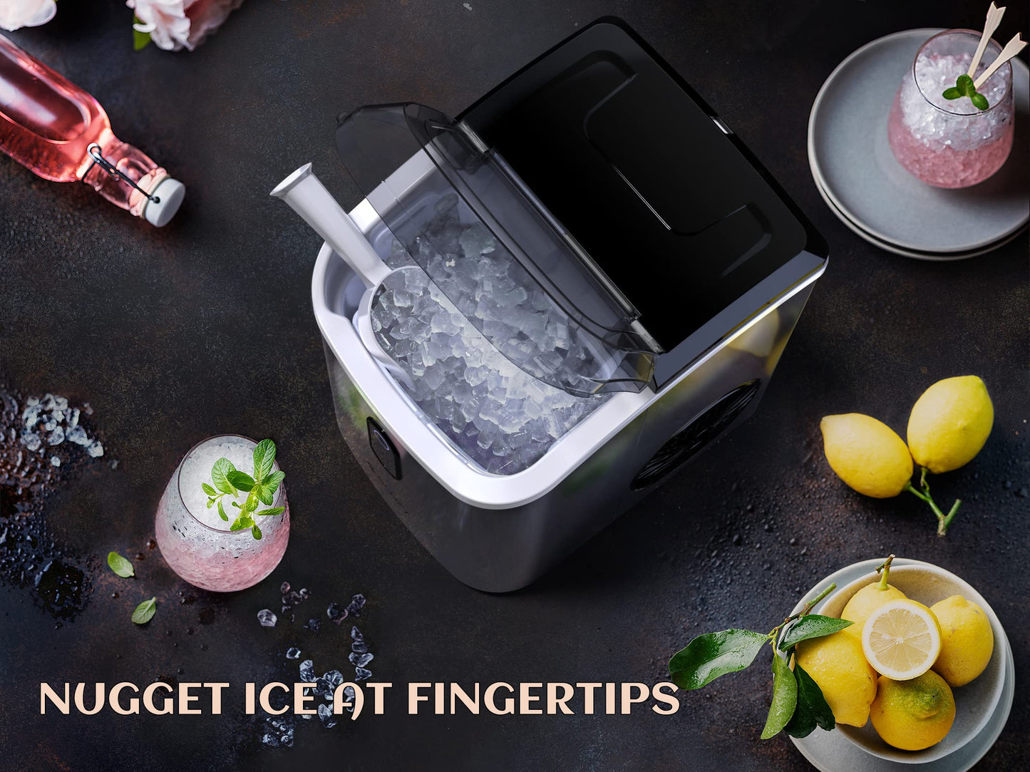 Ecozy Chillio Nugget Ice Maker Countertop Mistalo IM-NS280C