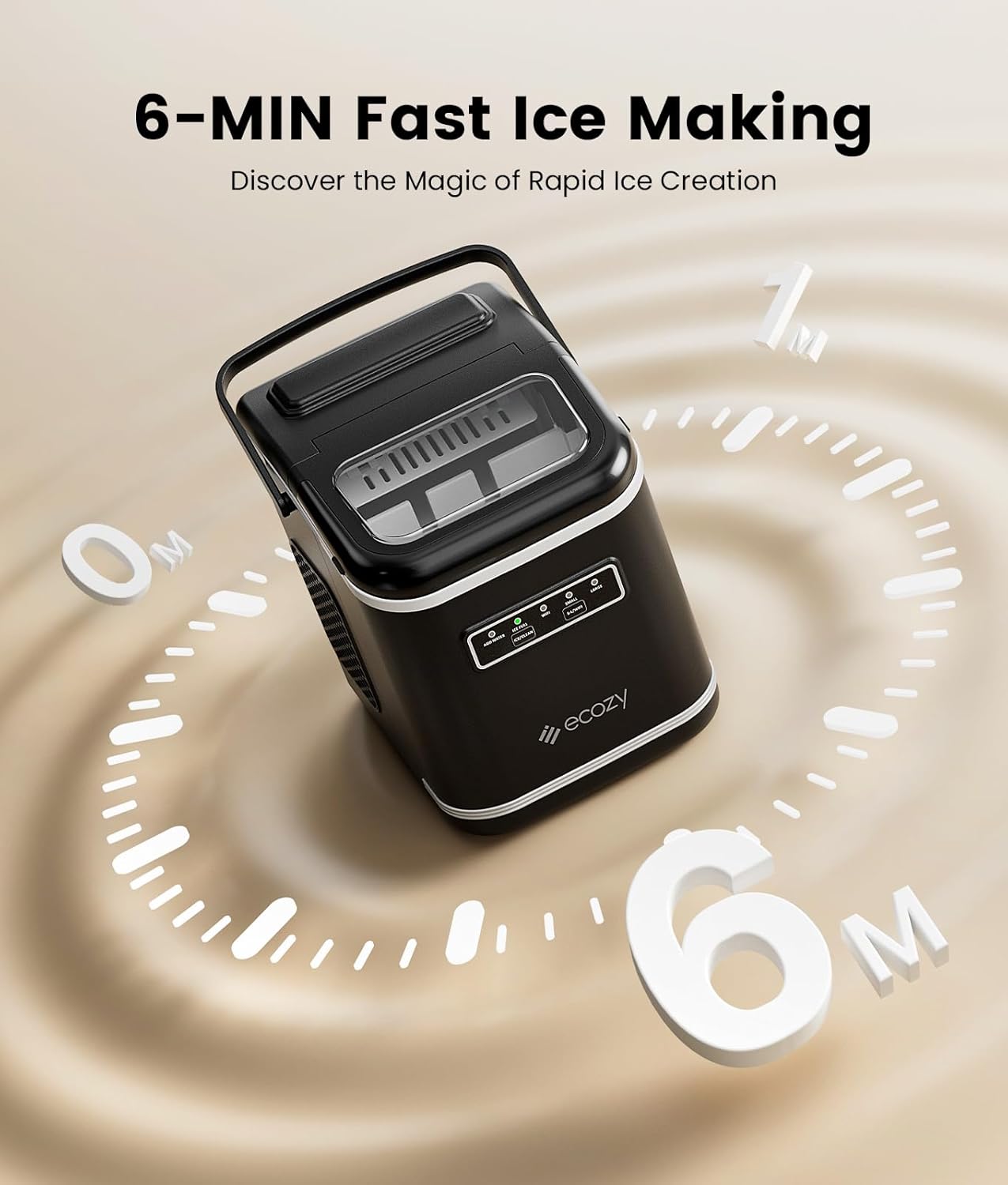 Ecozy Chillio Smart Ice Maker, Portable Ice Makers IM-BS261B
