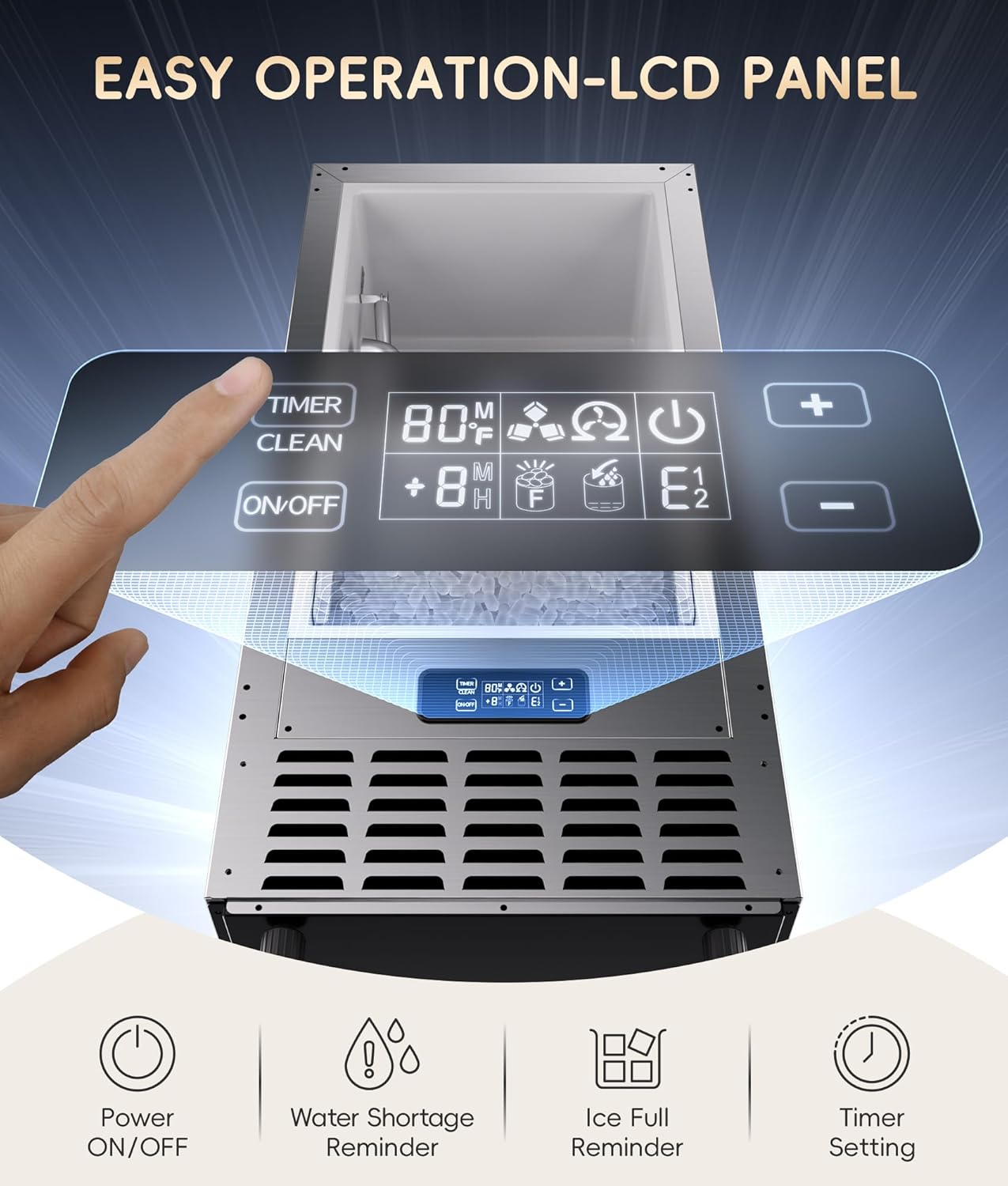 Ecozy Chillio Under Counter Nugget Ice Maker Machine IM-NB661A