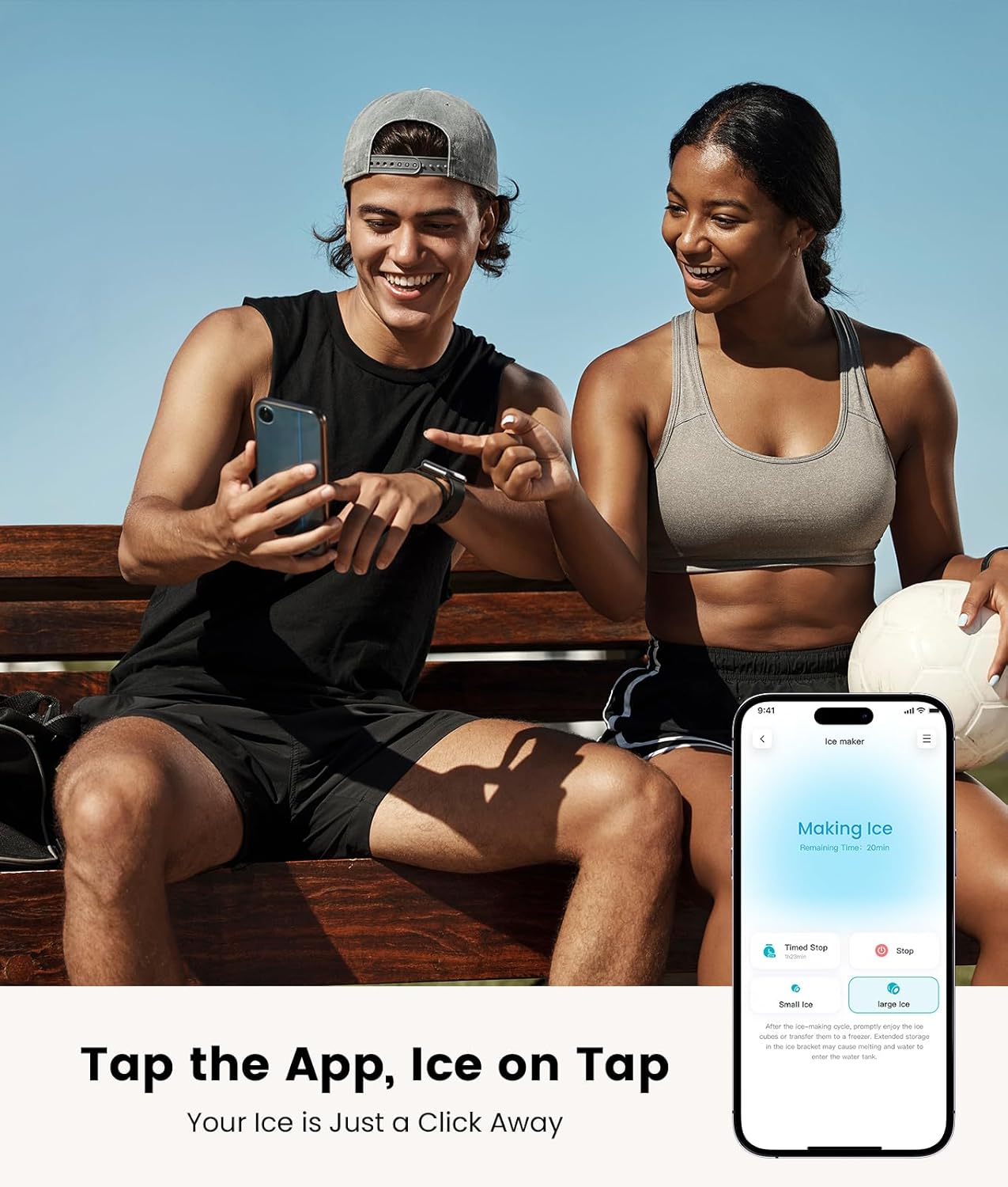 Ecozy Chillio Smart Ice Maker, Portable Ice Makers IM-BS261B