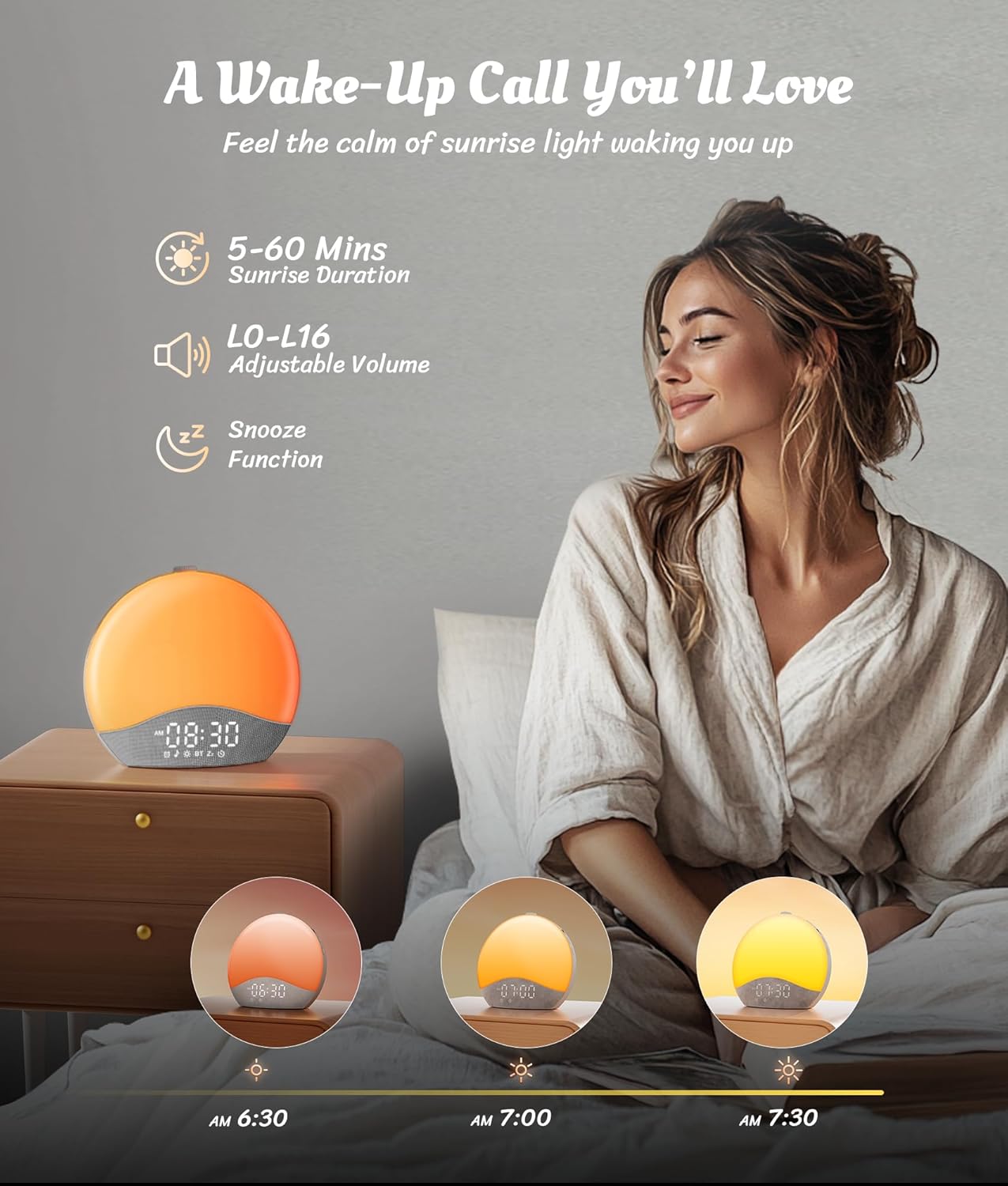 Ecozy Chillio Sunrise Alarm Clock AC-SCE60A