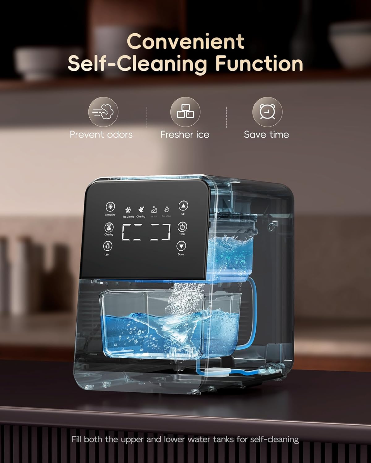 Ecozy Chillio Nugget Ice Maker Countertop IM-NS331A