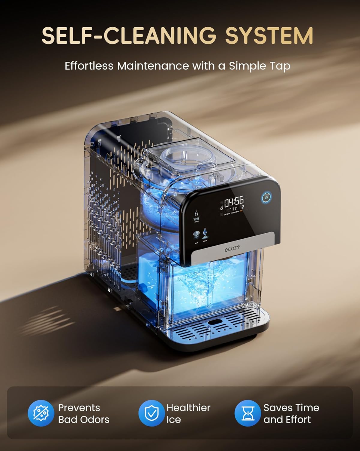Ecozy Chillio Nugget Ice Maker Dispenser IM-ND481B