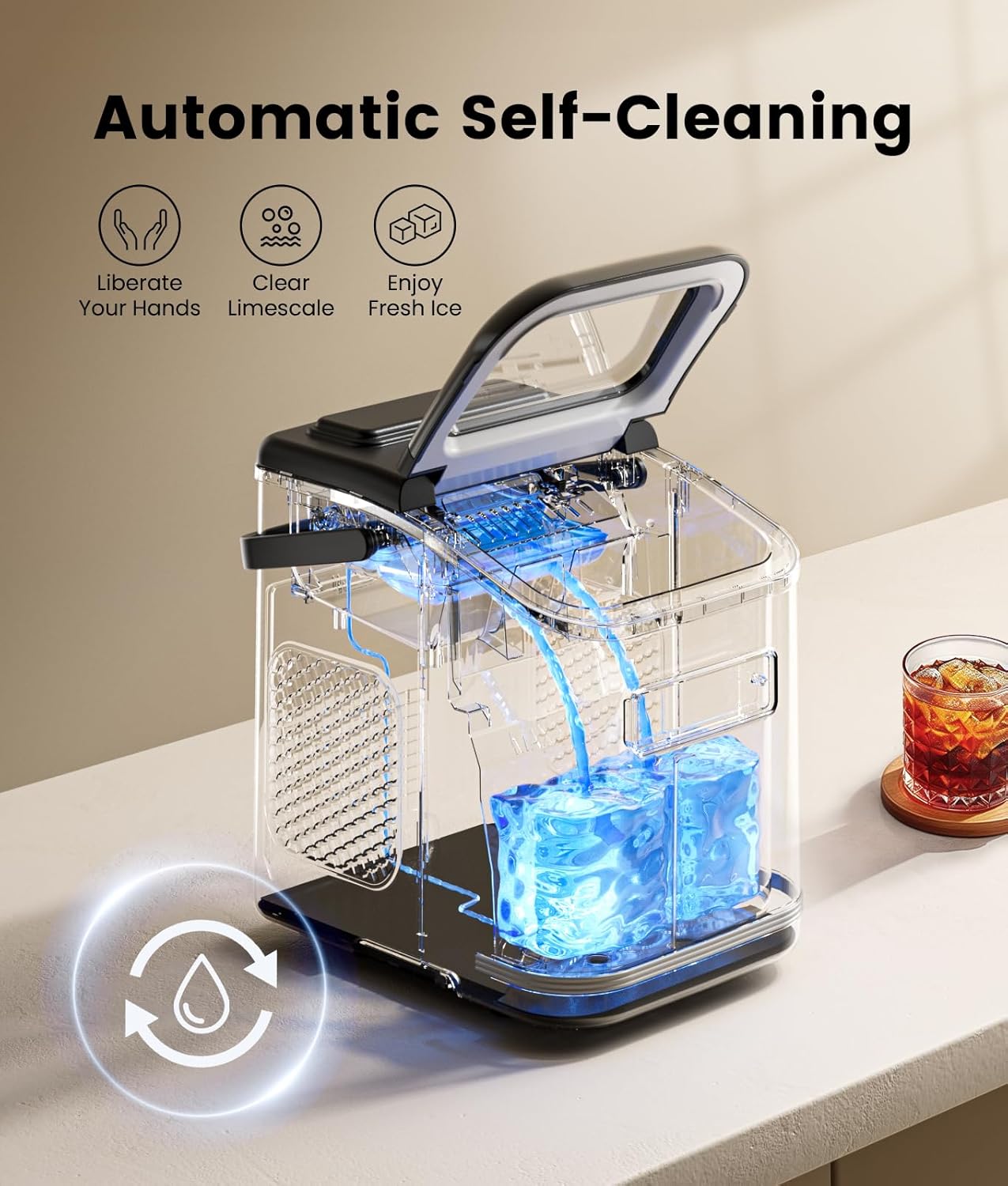 Ecozy Chillio Smart Ice Maker, Portable Ice Makers IM-BS261B