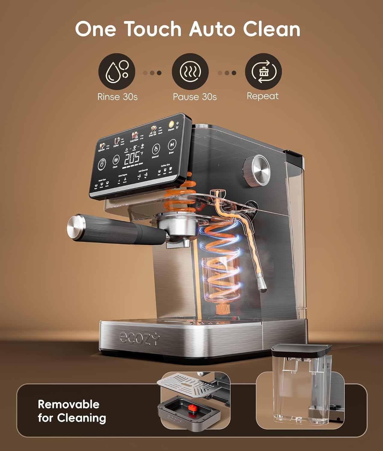 Ecozy Chillio 4-in-1 Espresso Machine and Coffee Maker CM-PM020A