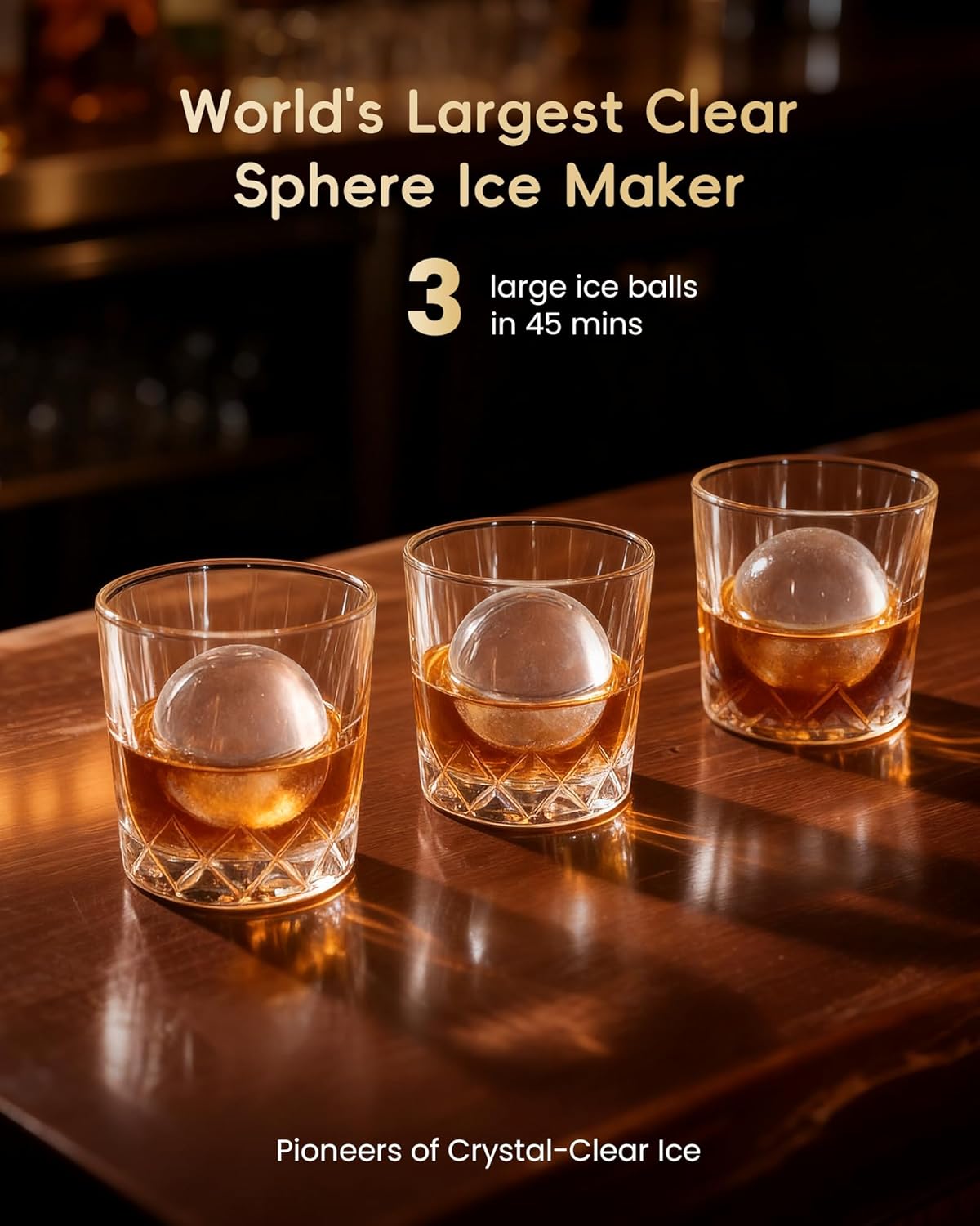 Ecozy Chillio 2.4" Clear Ice Ball Maker IM-BM322C