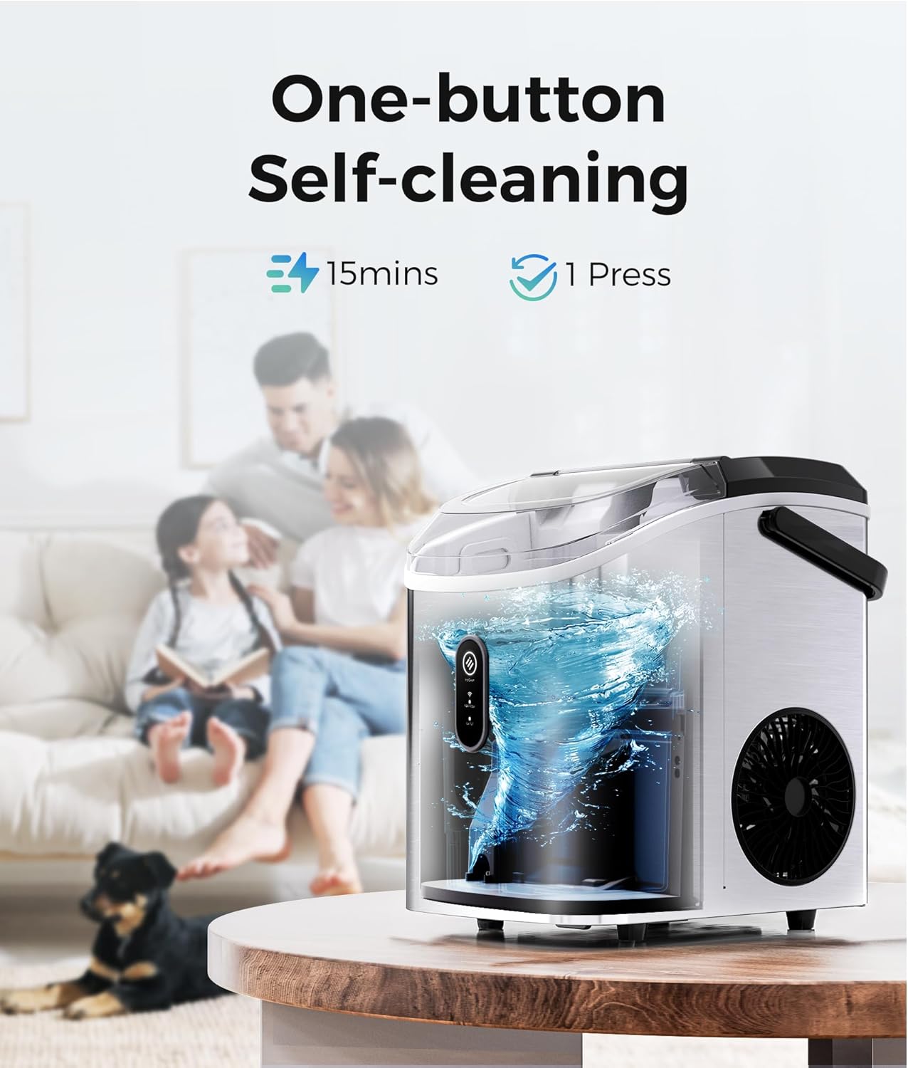 Ecozy Chillio Nugget Ice Maker Countertop Mistalo IM-NS280B