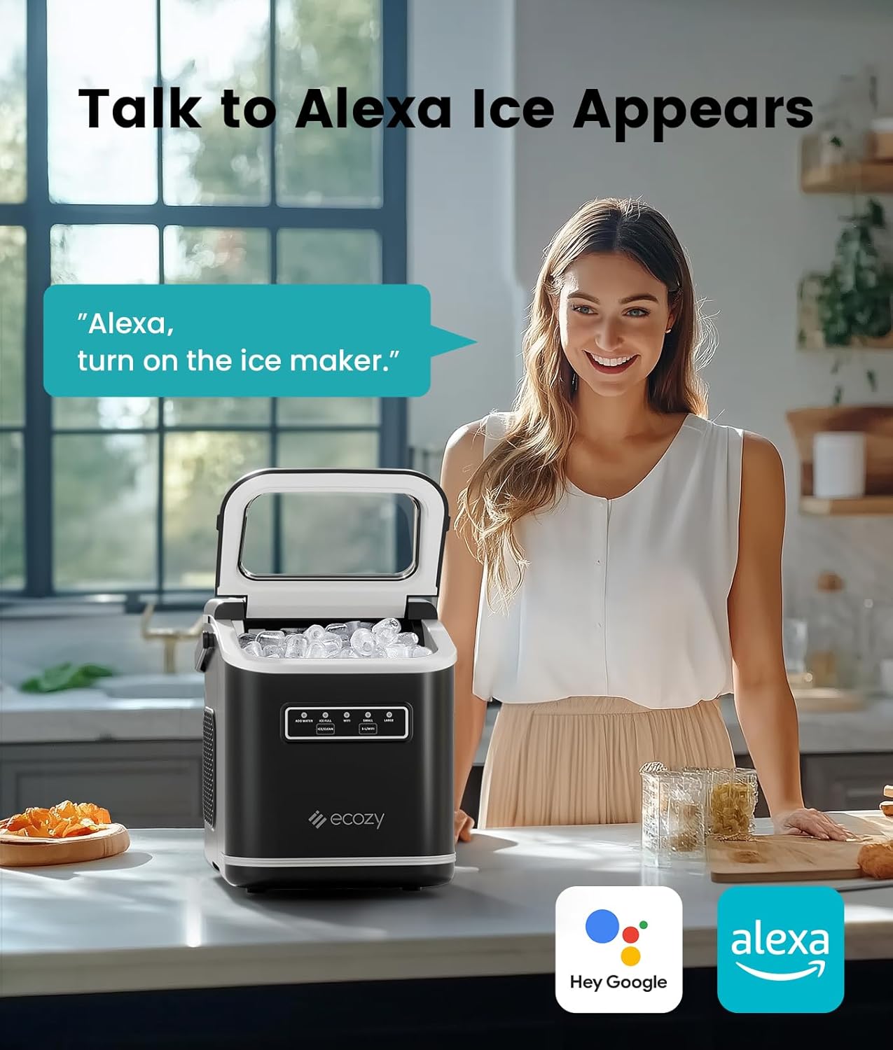 Ecozy Chillio Smart Ice Maker, Portable Ice Makers IM-BS261B
