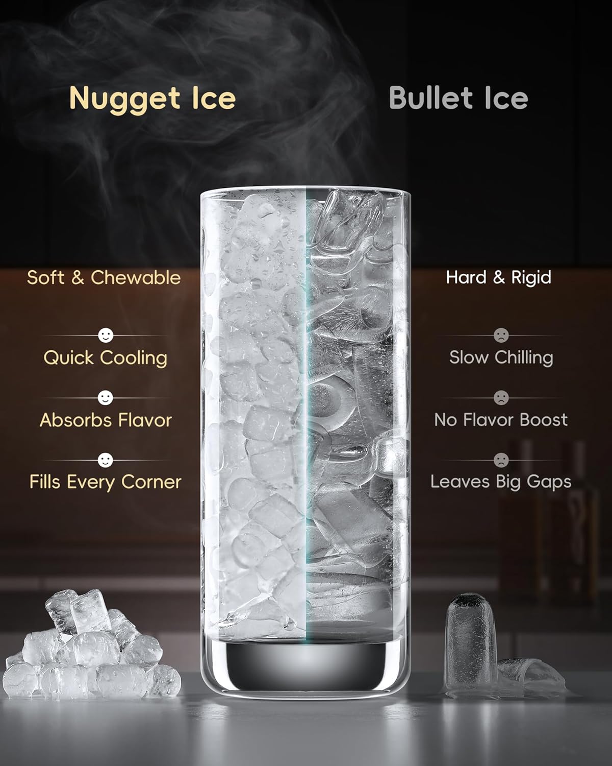 Ecozy Chillio Nugget Ice Maker Countertop IM-NS331A