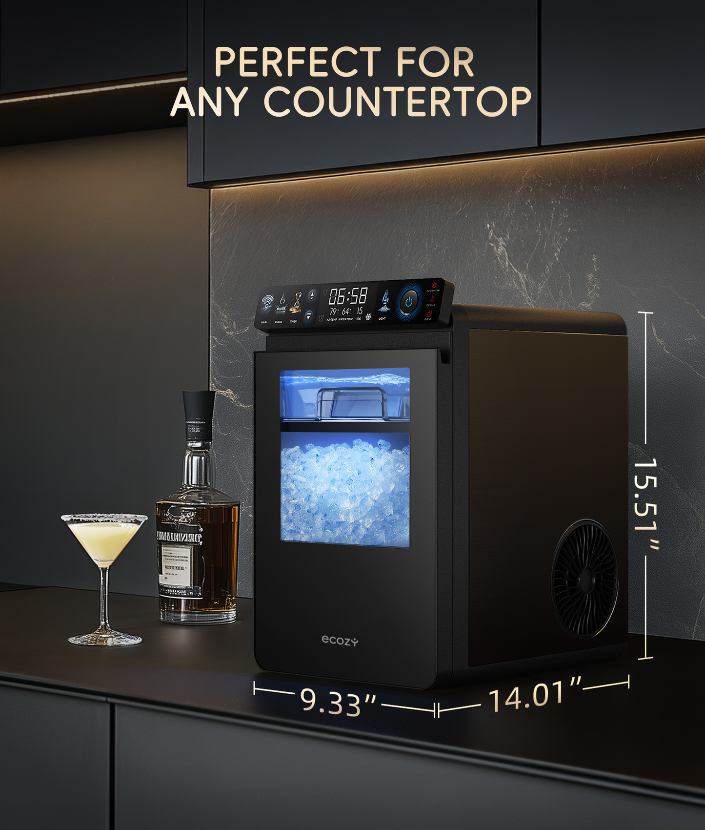 Ecozy Chillio Nugget Ice Maker Countertop IM-NS451B