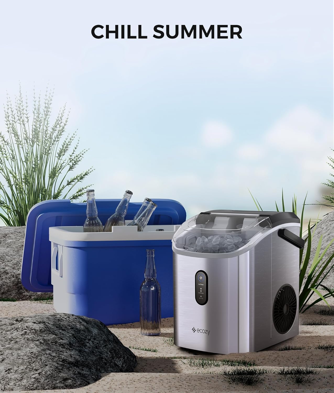Ecozy Chillio Nugget Ice Maker Countertop Mistalo IM-NS280B