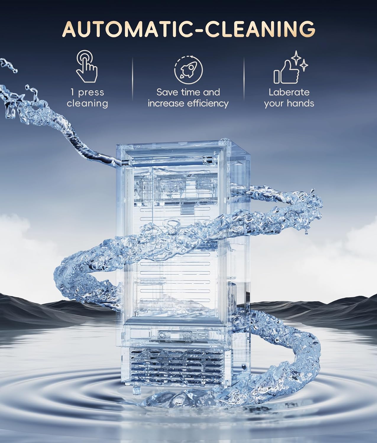 Ecozy Chillio Under Counter Nugget Ice Maker Machine IM-NB661A