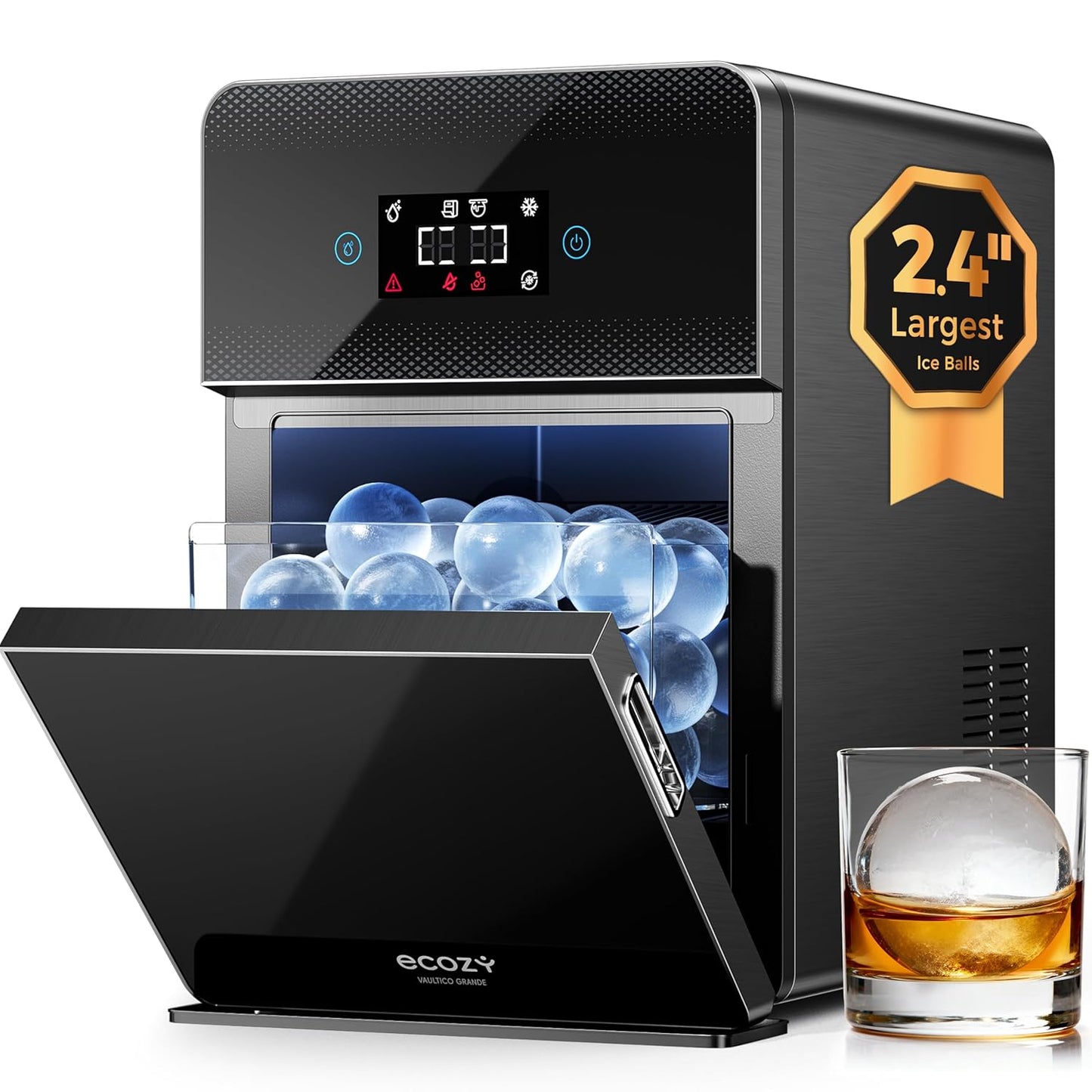 Ecozy Chillio 2.4" Clear Ice Ball Maker IM-BM322C