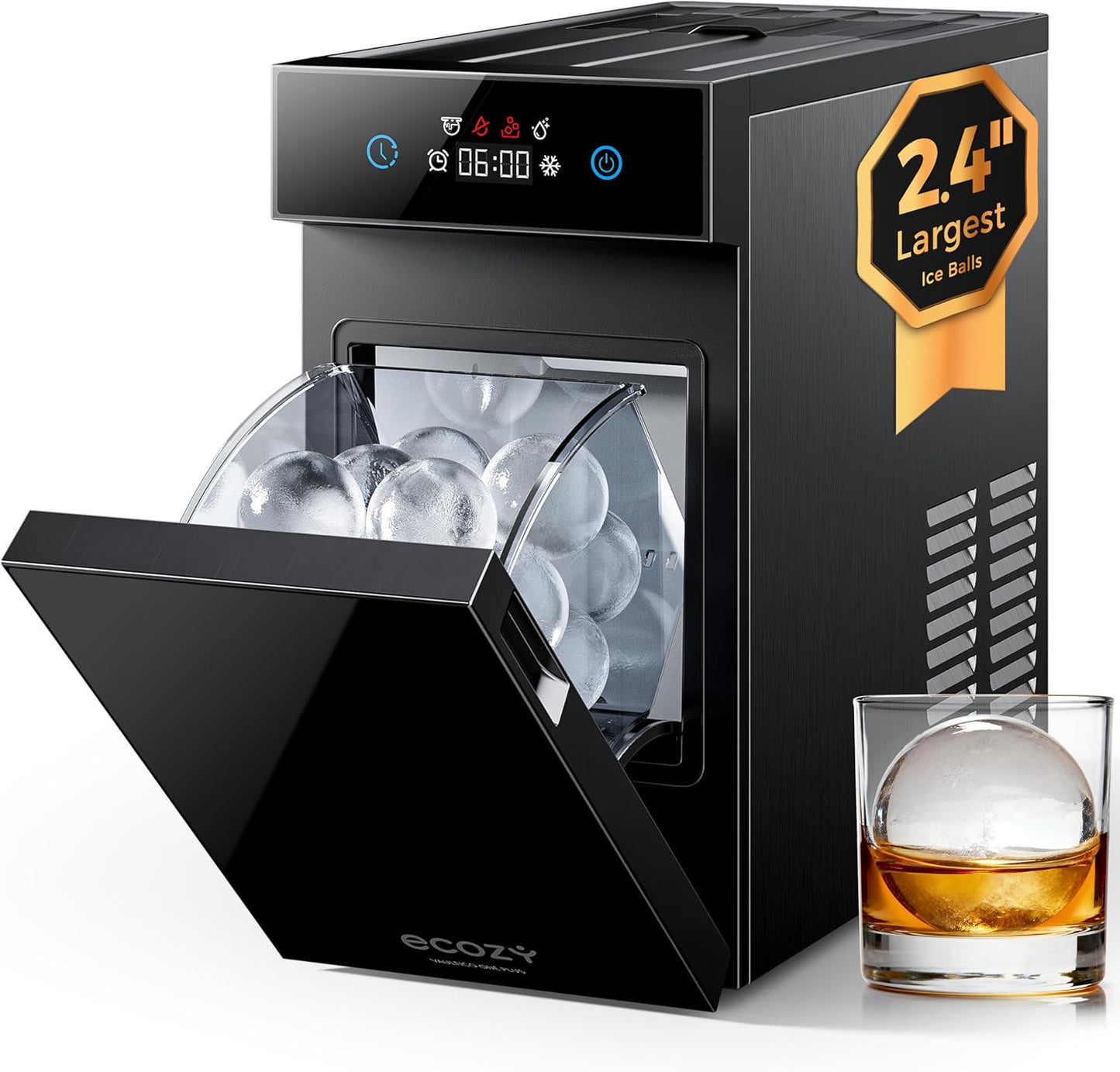 Ecozy Chillio Vaultico One Plus 2.4" Clear Ice Ball Maker IM-BM123C